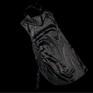 Elegant Black Satin Dress